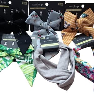 6 New West Loop Hair Accessories - Floral and Striped Collection